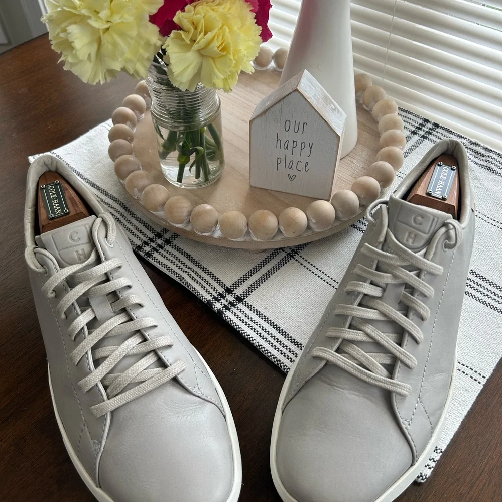 Cole Haan Light Gray Leather Sneakers